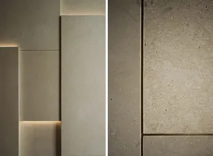 Modern architectural wall panel featuring integrated lighting