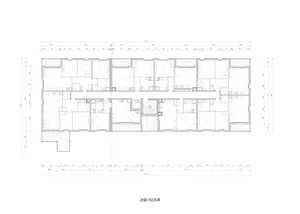 Blueprint of a 2nd floor apartment layout