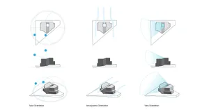 Engineering blueprints showing architectural plans and diagrams
