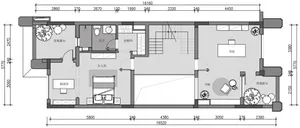Detailed architectural floor plan of a residential house.