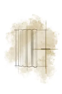 A blueprint depicts a window made of glass.