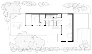 Modern architectural floor plan of a house