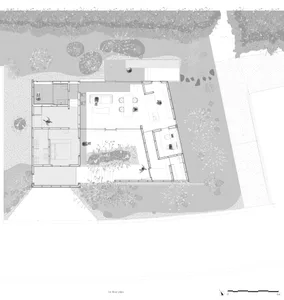 Modern residential floor plan with developed living areas and open-concept design.