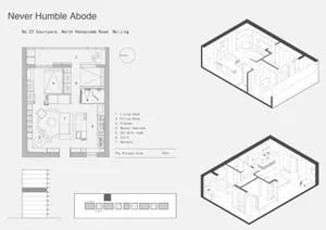 Floor plan of a minimalist apartment