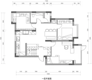 Detailed floor plan of a modern apartment design.