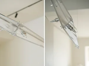 Modern design lighting fixture made of steel