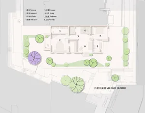 Floor plan of a modern residential second floor layout on a piece of paper