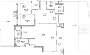 Floor plan of a residential or commercial space