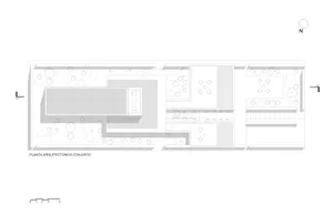 Minimalist design interior with concrete and glass materials