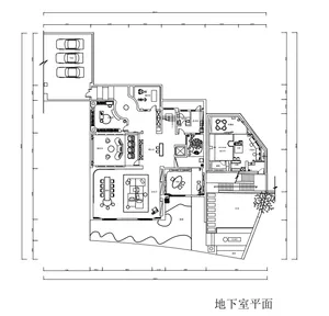 Detailed architectural blueprints for a house's ground floor, including rooms, dimensions, and layout.