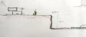 Hand-drawn architectural sketch of a FaLeSic structure