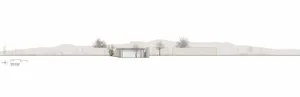 A modern architectural exterior with a minimalist design using concrete materials.