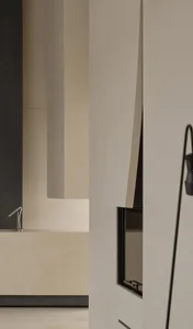 Modern minimalist architecture featuring concrete walls and minimalist design elements.