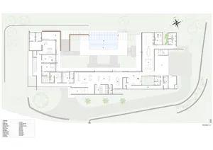 Floor plan of a modern residential property featuring a variety of materials.