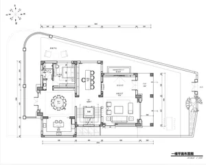 Modern residential home floor plan with living room, dining room, kitchen, bedrooms, and bathrooms.