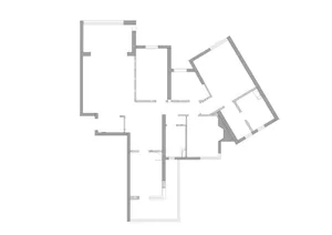 Modern floor plan showing rooms and layout