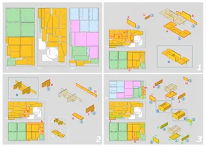 Floor plan of an architectural interior design layout.