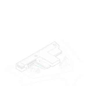 A modern house with concrete floors and a pool, rendered in 3D.