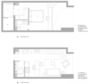 A detailed architectural floor plan showing stairs, storage areas, living room, dining room, and landing spaces in a resident