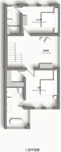 Detailed architectural floor plan of a modern house