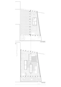 A detailed architectural floor plan of a modern building.