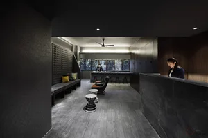 High-quality black metal furniture in an industrial style setting
