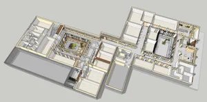 Detailed modern apartment floor plan showcasing open-concept design.