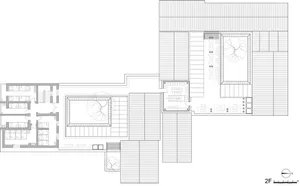 Detailed architectural design layout of a modern interior space.