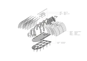 Construction documents depicting metal materials and architectural elements.