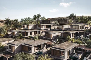 Modern residential homes featuring sleek, minimalist design with concrete and glass exteriors.