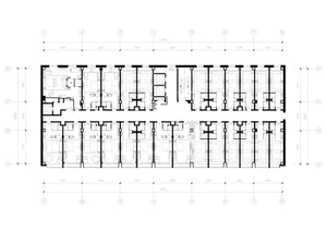 A detailed architectural floor plan of an office layout viewed in a reader view.