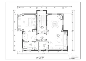 A detailed 2D architectural drawing of a residential floor plan.