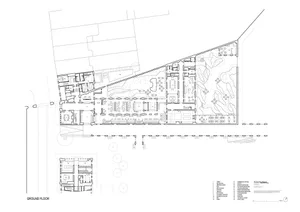Plan of a modern office space.