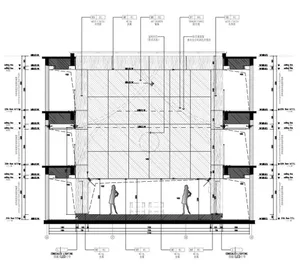 現代辦公室空間，採用隱藏式燈光與金屬板材