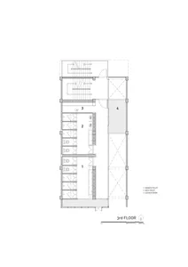 A detailed architectural drawing showing the layout of the 3rd floor of an office building