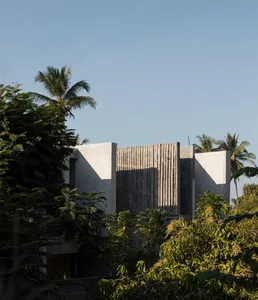 Modern building constructed with concrete.