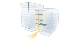 Modern building with glass facade