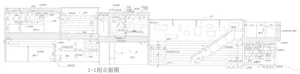 A detailed 2D architectural drawing of a modern residential floor plan featuring extensive use of white stone materials.