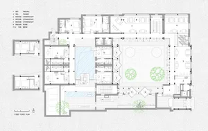 Floor plan of a modern family home showcasing contemporary interior design features.