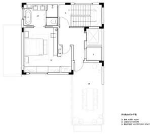 Modern living space with wooden floor plan showing furniture layout and space utilization
