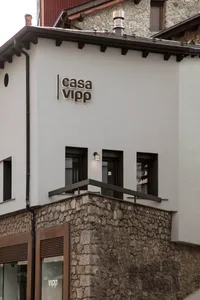 Concrete facade of Casa Vipp building
