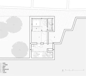 2D architectural drawing of a residential floor plan