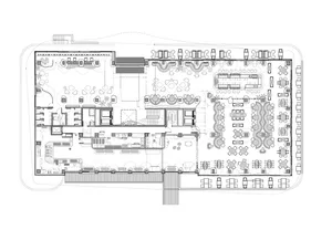 Floor plan depicting an industrial-style loft space