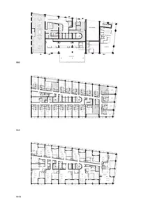 Architectural floor plans of a residential building