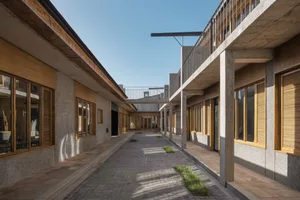 A modern street made of concrete.