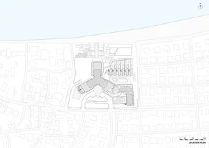 Detailed architectural plan of a commercial space in an urban development