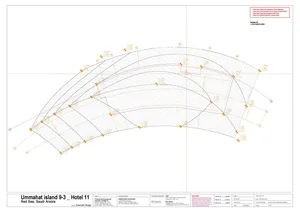 Schematic design of a hotel's roof plan