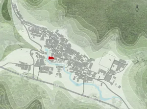 Map of a city's urban planning and development plan.