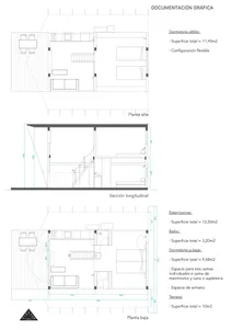 Floor plan of a modern flat showing layout and dimensions of rooms.