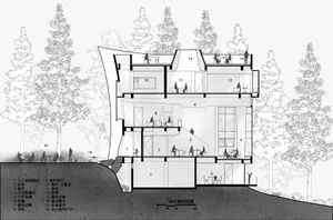 Modern residential interior architecture floor plan depicting various functional areas such as bedrooms, bathrooms, and livin